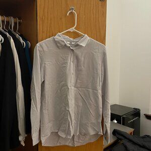Uniqlo Rayon Button-Down Shirt - Size S, Light Blue, Business Casual, Wrinkle Re